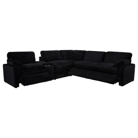  Coaster Furniture Collins 610360P-SET 6-piece Modular Power Reclining Sectional - Black IMAGE 12
