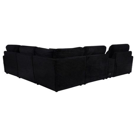  Coaster Furniture Collins 610360P-SET 6-piece Modular Power Reclining Sectional - Black IMAGE 3