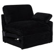  Coaster Furniture Collins 610360RRP Modular RAF Power Recliner - Black IMAGE 1