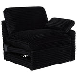  Coaster Furniture Collins 610360RRP Modular RAF Power Recliner - Black IMAGE 1