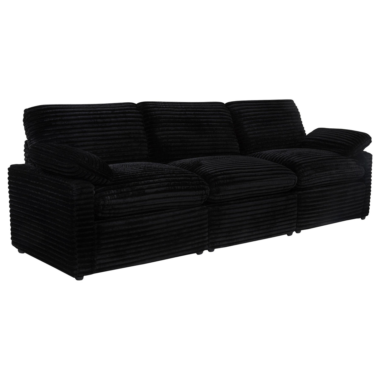  Coaster Furniture Collins 610361P Modular Power Sofa - Black IMAGE 2
