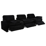  Coaster Furniture Collins 610361PT 5-Piece Power Reclining Home Theater Seating - Black IMAGE 9