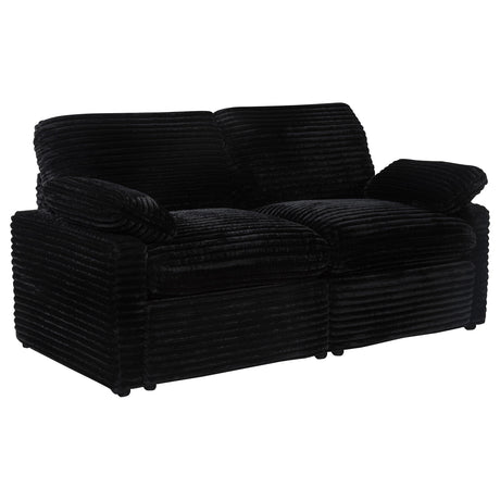  Coaster Furniture Collins 610362P Modular Power Loveseat - Black IMAGE 1