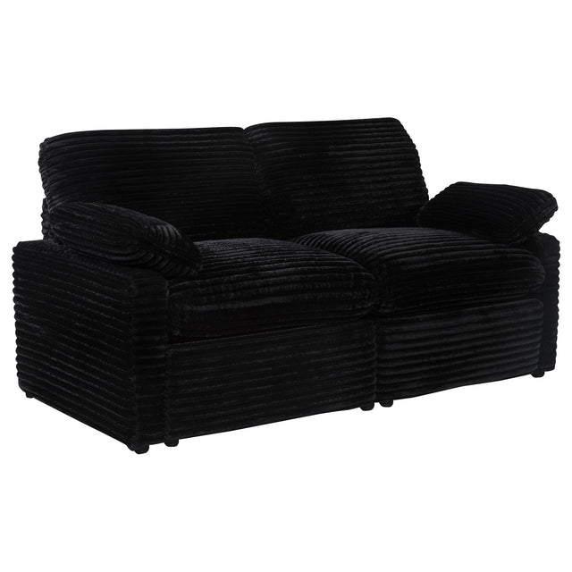  Coaster Furniture Collins 610362P Modular Power Loveseat - Black IMAGE 1
