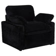  Coaster Furniture Collins 610363P Upholstered Power Recliner Chair - Black IMAGE 1