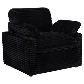  Coaster Furniture Collins 610363P Upholstered Power Recliner Chair - Black IMAGE 1