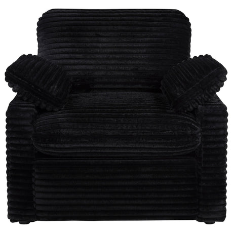  Coaster Furniture Collins 610363P Upholstered Power Recliner Chair - Black IMAGE 3
