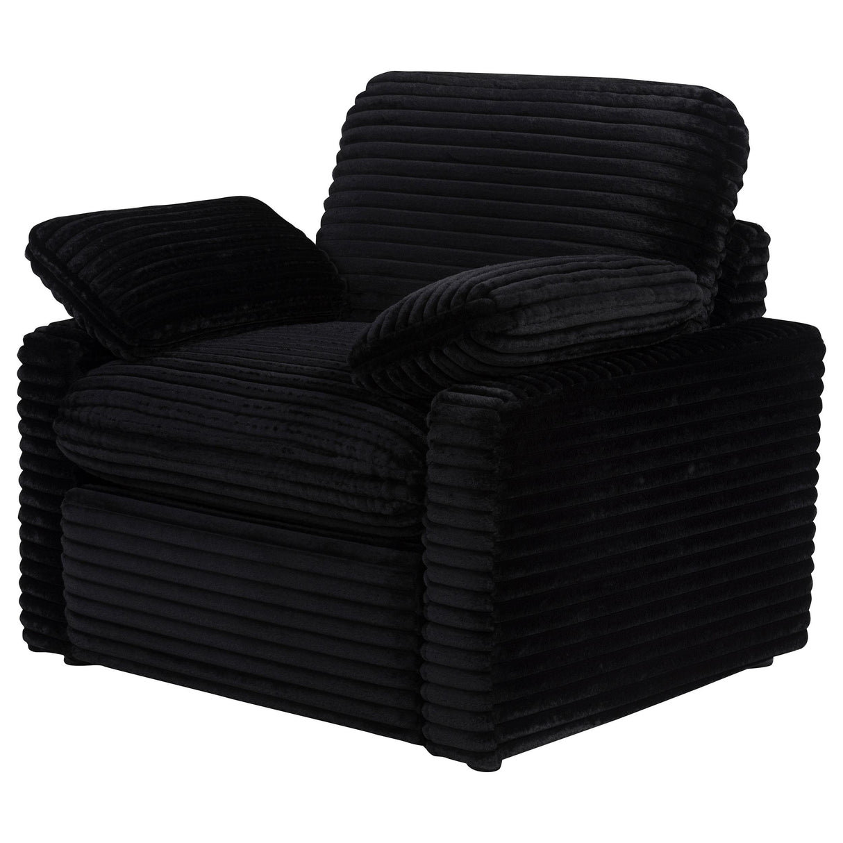  Coaster Furniture Collins 610363P Upholstered Power Recliner Chair - Black IMAGE 4