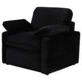  Coaster Furniture Collins 610363P Upholstered Power Recliner Chair - Black IMAGE 4