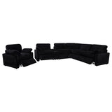  Coaster Furniture Collins 610363P Upholstered Power Recliner Chair - Black IMAGE 9