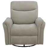  Coaster Furniture Adler 610423P Upholstered Power Swivel Glider Recliner - Greige IMAGE 10