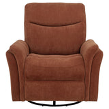  Coaster Furniture Adler 610433P Upholstered Power Swivel Glider Recliner - Rust IMAGE 7
