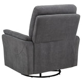  Coaster Furniture Adler 610443P Upholstered Power Swivel Glider Recliner - Charcoal Grey IMAGE 11