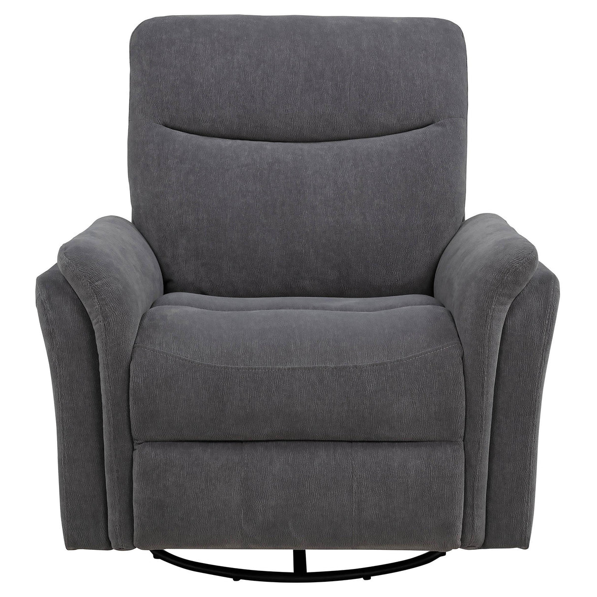  Coaster Furniture Adler 610443P Upholstered Power Swivel Glider Recliner - Charcoal Grey IMAGE 6