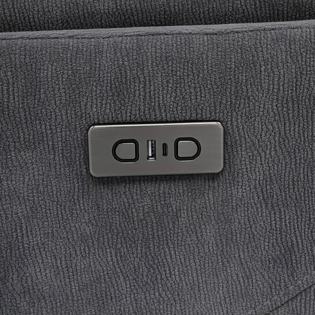  Coaster Furniture Adler 610443P Upholstered Power Swivel Glider Recliner - Charcoal Grey IMAGE 9