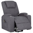  Coaster Furniture Louie 610453P Chenille Upholstered Power Lift Massage Chair - Grey IMAGE 1