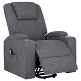  Coaster Furniture Louie 610453P Chenille Upholstered Power Lift Massage Chair - Grey IMAGE 1