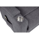  Coaster Furniture Louie 610453P Chenille Upholstered Power Lift Massage Chair - Grey IMAGE 6