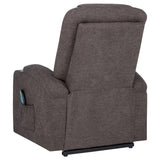  Coaster Furniture Louie 610463P Chenille Upholstered Power Lift Massage Chair - Brown IMAGE 11