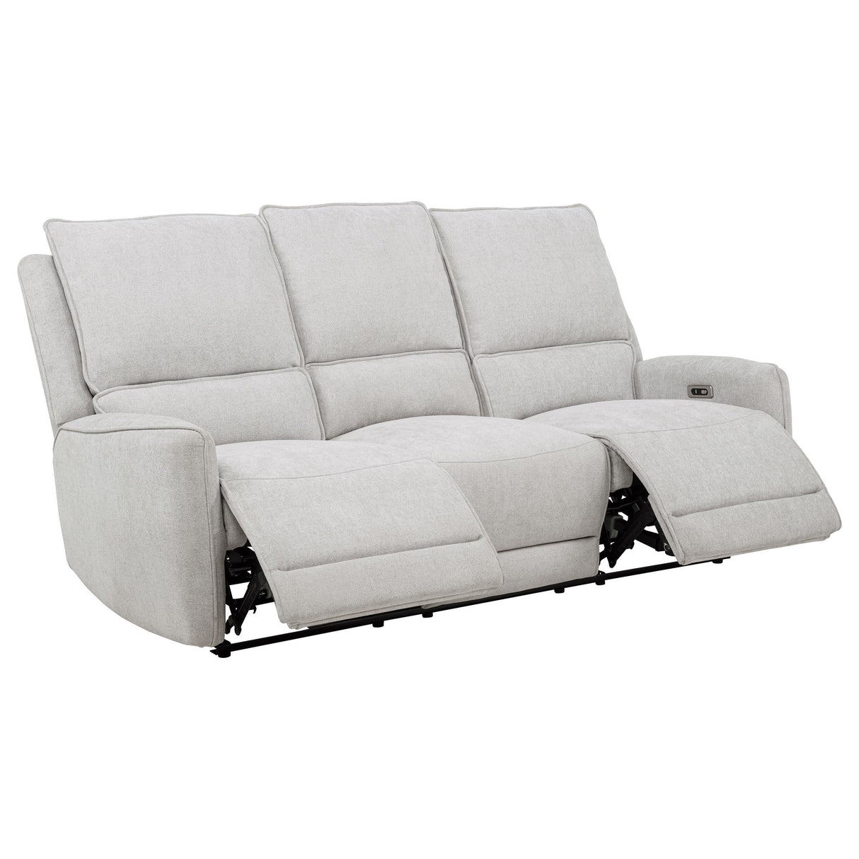  Coaster Furniture Sylmar 610521P Chenille Upholstered Power Reclining Sofa - Dove Grey IMAGE 15