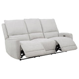  Coaster Furniture Sylmar 610521P Chenille Upholstered Power Reclining Sofa - Dove Grey IMAGE 15