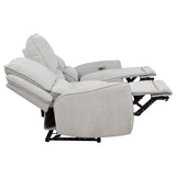  Coaster Furniture Sylmar 610521P Chenille Upholstered Power Reclining Sofa - Dove Grey IMAGE 3