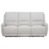  Coaster Furniture Sylmar 610521P Chenille Upholstered Power Reclining Sofa - Dove Grey IMAGE 4