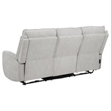  Coaster Furniture Sylmar 610521P Chenille Upholstered Power Reclining Sofa - Dove Grey IMAGE 6