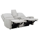  Coaster Furniture Sylmar 610522P Chenille Upholstered Power Reclining Loveseat - Dove Grey IMAGE 16