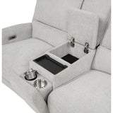  Coaster Furniture Sylmar 610522P Chenille Upholstered Power Reclining Loveseat - Dove Grey IMAGE 3