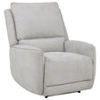  Coaster Furniture Sylmar 610523P Chenille Upholstered Power Recliner - Dove Grey IMAGE 1