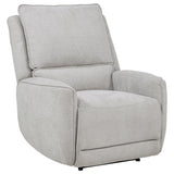  Coaster Furniture Sylmar 610523P Chenille Upholstered Power Recliner - Dove Grey IMAGE 1