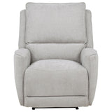  Coaster Furniture Sylmar 610523P Chenille Upholstered Power Recliner - Dove Grey IMAGE 10