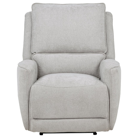  Coaster Furniture Sylmar 610523P Chenille Upholstered Power Recliner - Dove Grey IMAGE 10