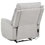  Coaster Furniture Sylmar 610523P Chenille Upholstered Power Recliner - Dove Grey IMAGE 3