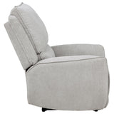  Coaster Furniture Sylmar 610523P Chenille Upholstered Power Recliner - Dove Grey IMAGE 4