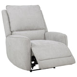  Coaster Furniture Sylmar 610523P Chenille Upholstered Power Recliner - Dove Grey IMAGE 7