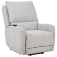  Coaster Furniture Sylmar 610524PP Chenille Upholstered Dual Power Lift Recliner - Dove Grey IMAGE 1