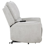  Coaster Furniture Sylmar 610524PP Chenille Upholstered Dual Power Lift Recliner - Dove Grey IMAGE 12