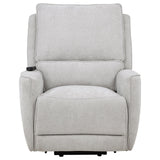  Coaster Furniture Sylmar 610524PP Chenille Upholstered Dual Power Lift Recliner - Dove Grey IMAGE 3