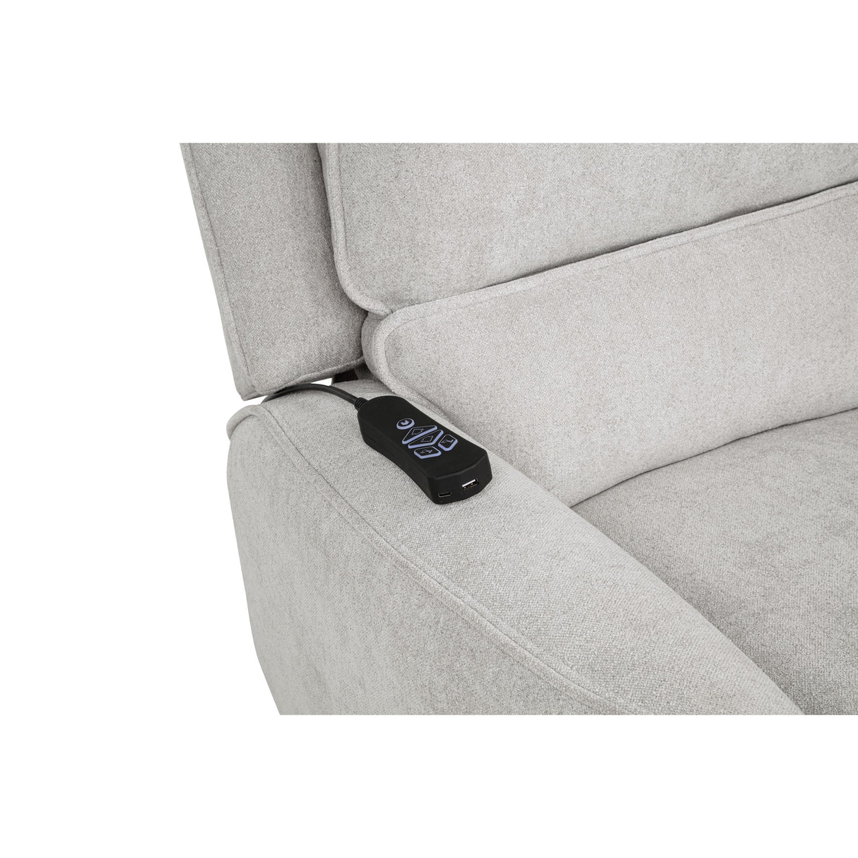  Coaster Furniture Sylmar 610524PP Chenille Upholstered Dual Power Lift Recliner - Dove Grey IMAGE 7