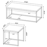  Coaster Furniture Straden 700144 3-piece Engineered Wood Coffee Table Set - Mango/Black IMAGE 10