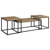  Coaster Furniture Straden 700144 3-piece Engineered Wood Coffee Table Set - Mango/Black IMAGE 11