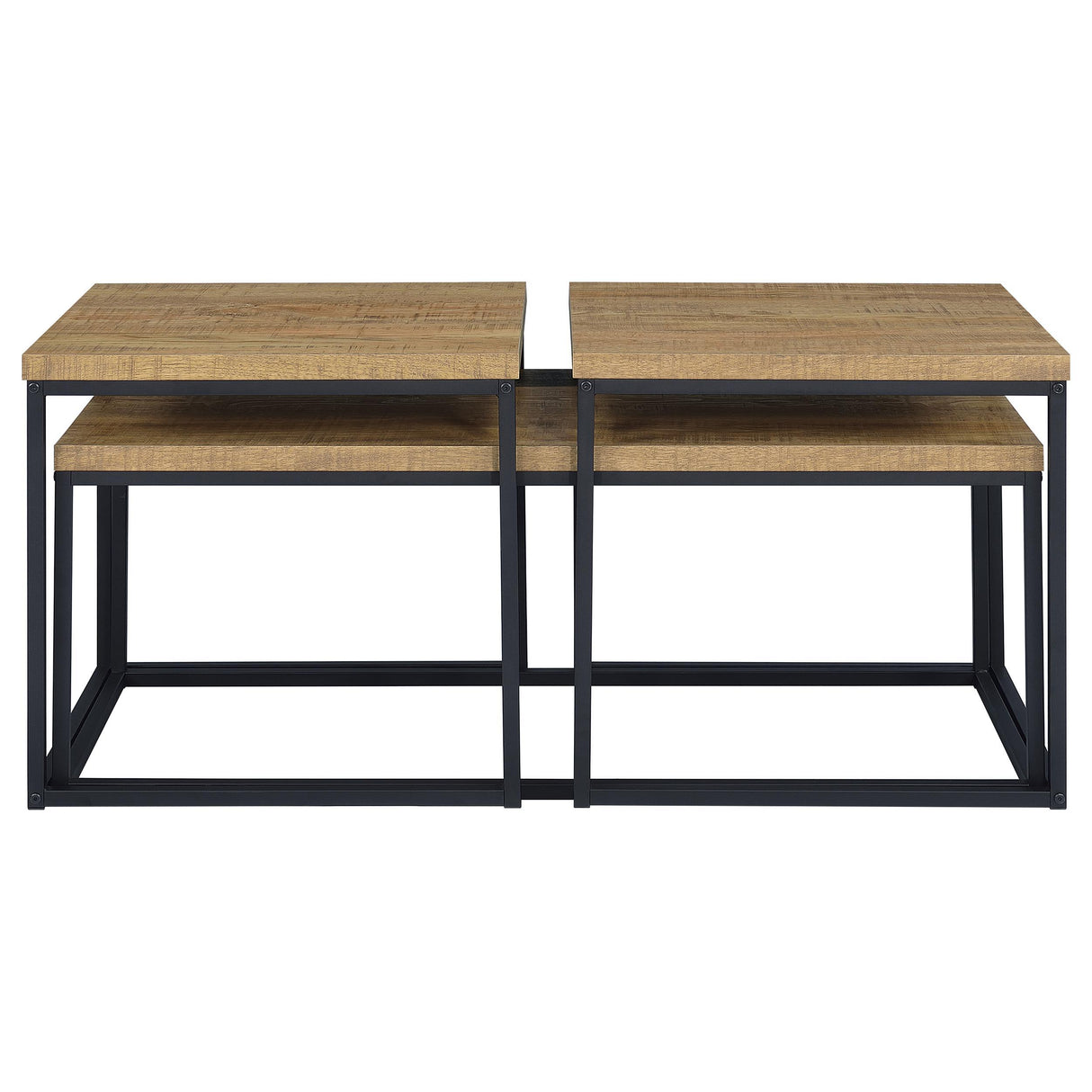  Coaster Furniture Straden 700144 3-piece Engineered Wood Coffee Table Set - Mango/Black IMAGE 4