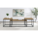  Coaster Furniture Straden 700144 3-piece Engineered Wood Coffee Table Set - Mango/Black IMAGE 5