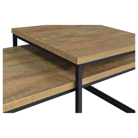  Coaster Furniture Straden 700144 3-piece Engineered Wood Coffee Table Set - Mango/Black IMAGE 7