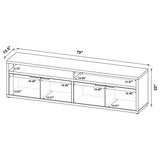  Coaster Furniture Tabby 700933 79-inch 4-door Engineered Wood TV Stand Media Console - Mango IMAGE 11