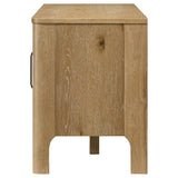  Coaster Furniture Rowe 701652 65-inch 2-door Wood TV Stand Media Console - Light Oak IMAGE 4