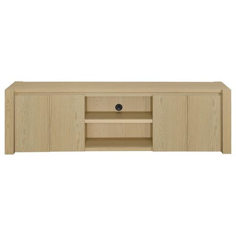  Coaster Furniture Laurelton 701653 78-inch 4-door TV Stand Media Console - Light Oak IMAGE 11