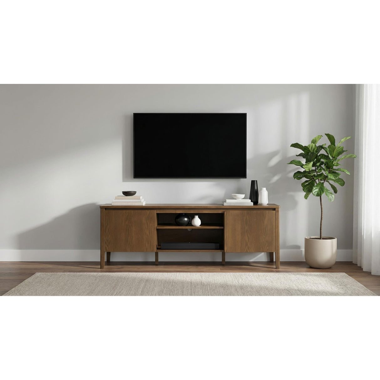  Coaster Furniture Thori 701672 63-inch 2-door TV Stand Media Console - Dark Brown IMAGE 4
